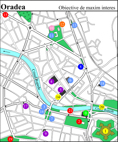 Harta orasului Oradea