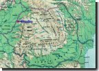 Oradea sight in Romanian map